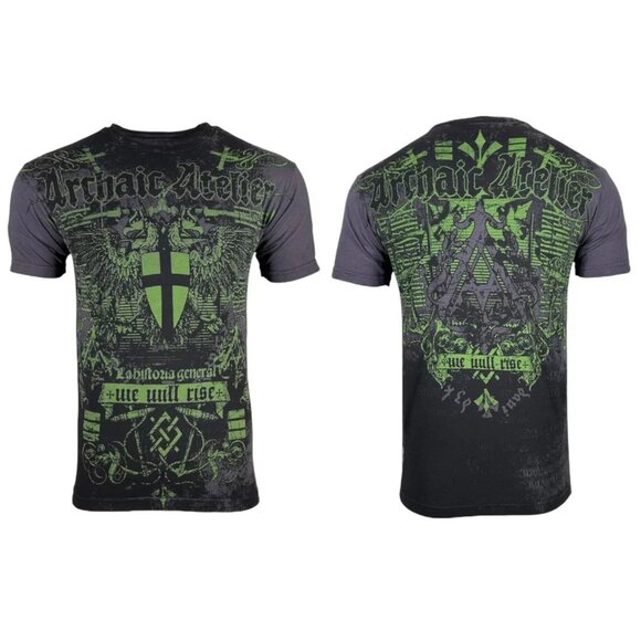Archaic by Affliction Men's T-Shirt Torsion Biker Tattoo, S-5XL - Picture 2 of 8